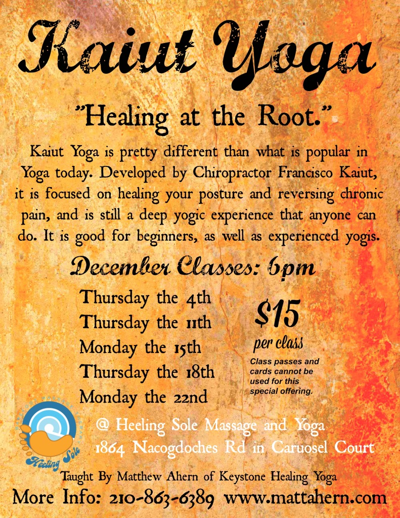 Kaiut Classes for December Heeling Sole